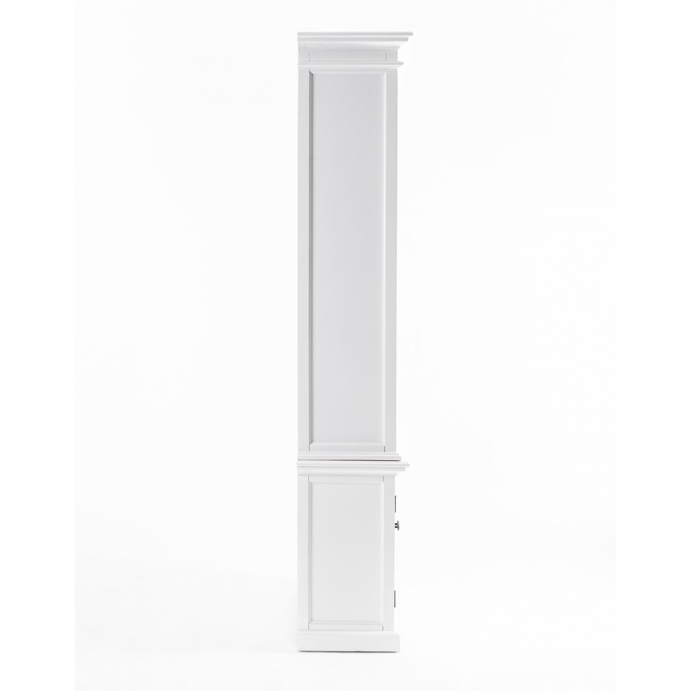 White Solid Wood Adjustable Four Tier Bookcase HomeRoots