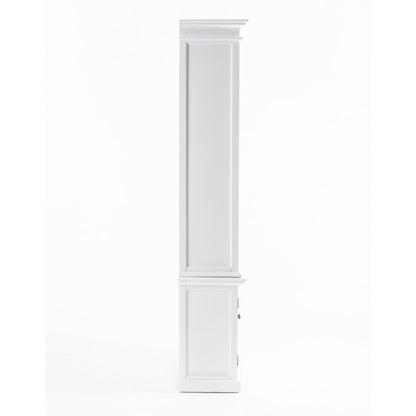 White Solid Wood Adjustable Four Tier Bookcase HomeRoots
