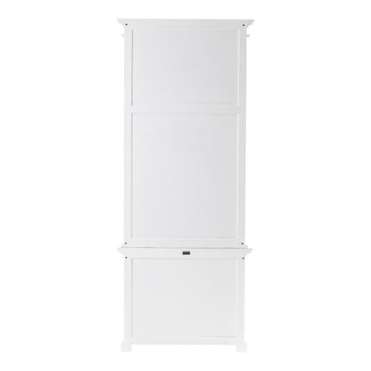 White Solid Wood Adjustable Four Tier Bookcase HomeRoots