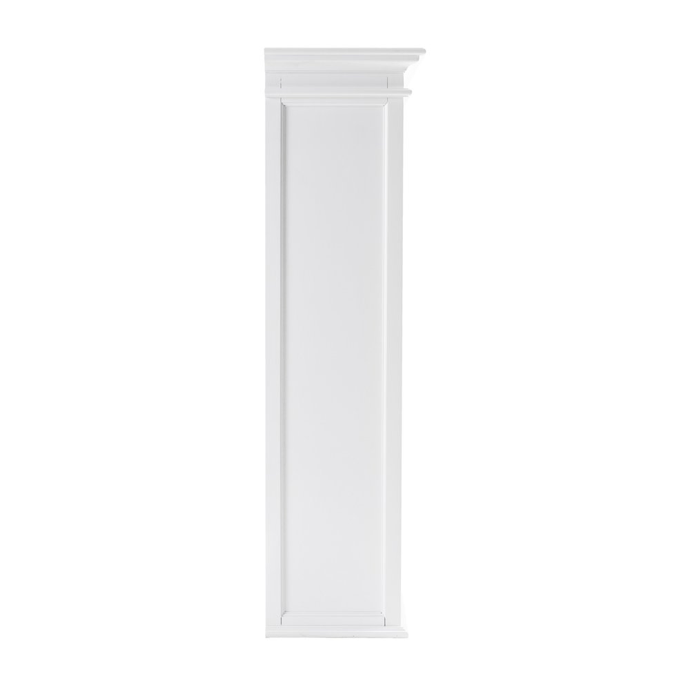 White Solid Wood Adjustable Four Tier Bookcase HomeRoots