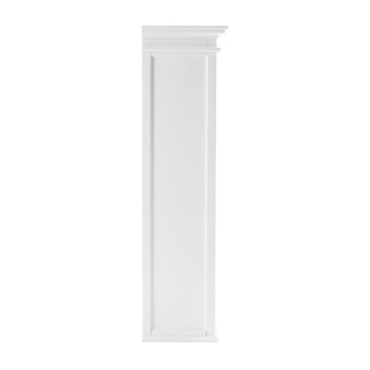 White Solid Wood Adjustable Four Tier Bookcase HomeRoots