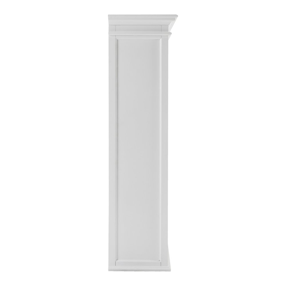 87" White Solid Wood Adjustable Four Tier Bookcase HomeRoots
