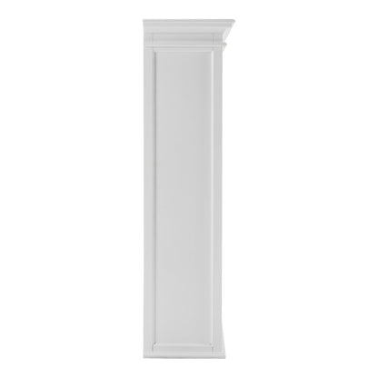 87" White Solid Wood Adjustable Four Tier Bookcase HomeRoots