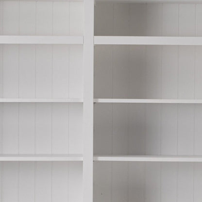 71" White Solid Wood Frame Dining Hutch With Multiple Shelves And Three Drawers HomeRoots