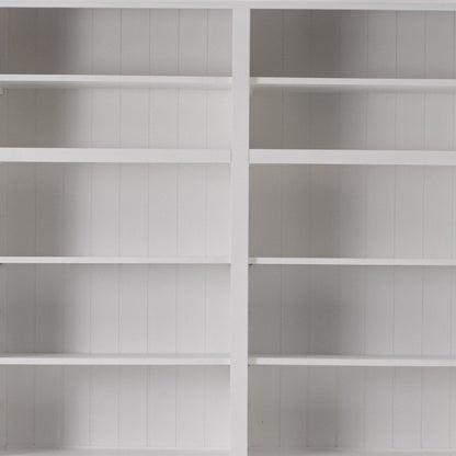 71" White Solid Wood Frame Dining Hutch With Multiple Shelves And Three Drawers HomeRoots