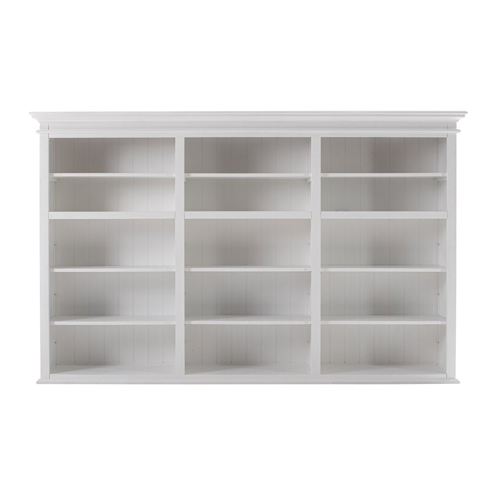 71" White Solid Wood Frame Dining Hutch With Multiple Shelves And Three Drawers — view 6