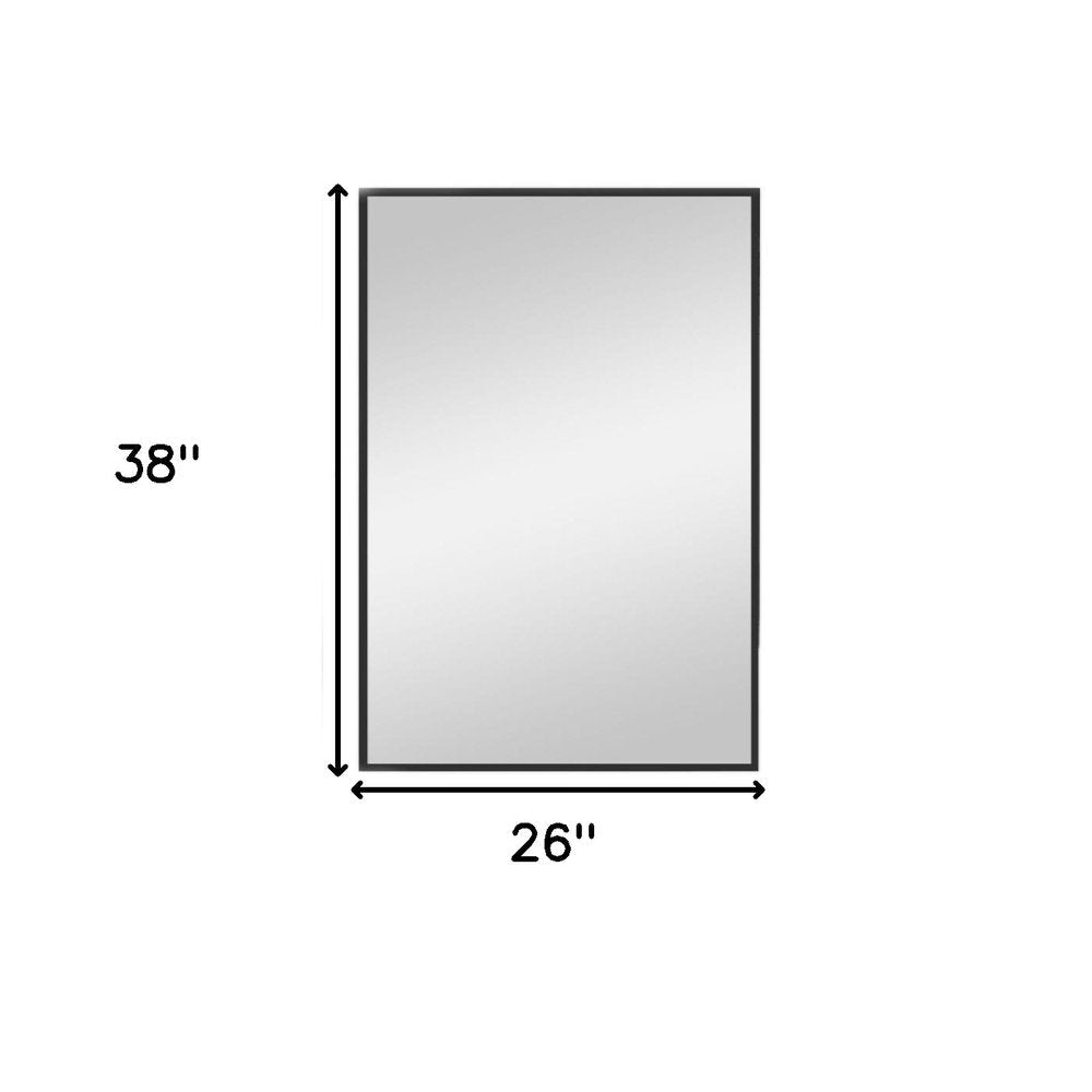 36" Black Metal Framed Accent Mirror HomeRoots