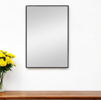 36" Black Metal Framed Accent Mirror HomeRoots