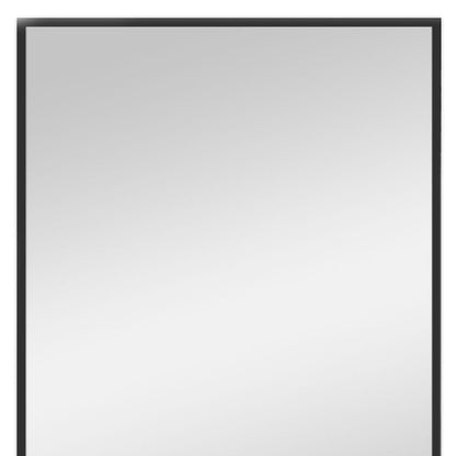 38" Black Metal Framed Accent Mirror