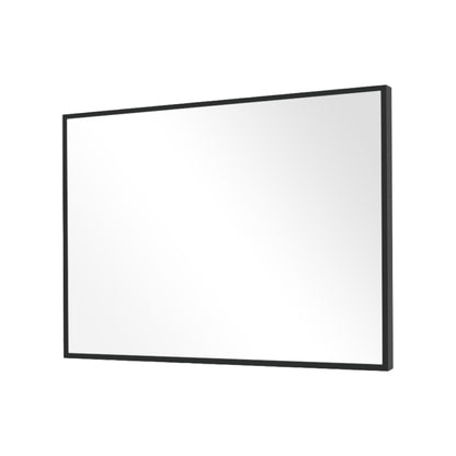 38" Black Metal Framed Accent Mirror