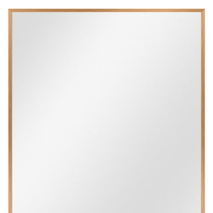 36" Gold Aluminum Framed Accent Mirror HomeRoots
