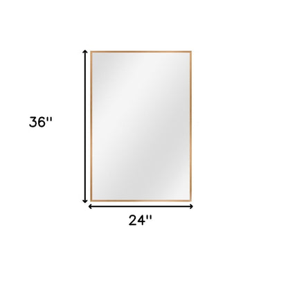 36" Gold Aluminum Framed Accent Mirror HomeRoots