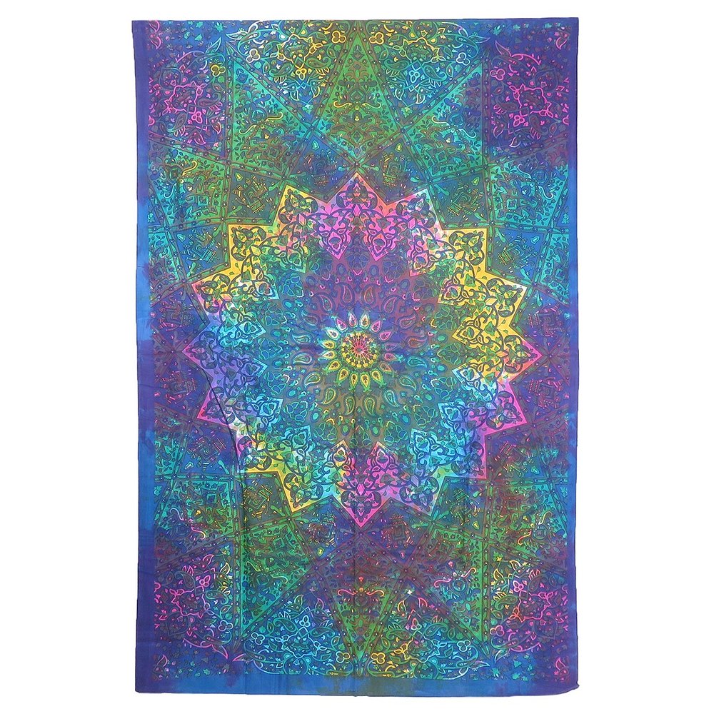 Blue and Pink Floral Cotton HomeRoots