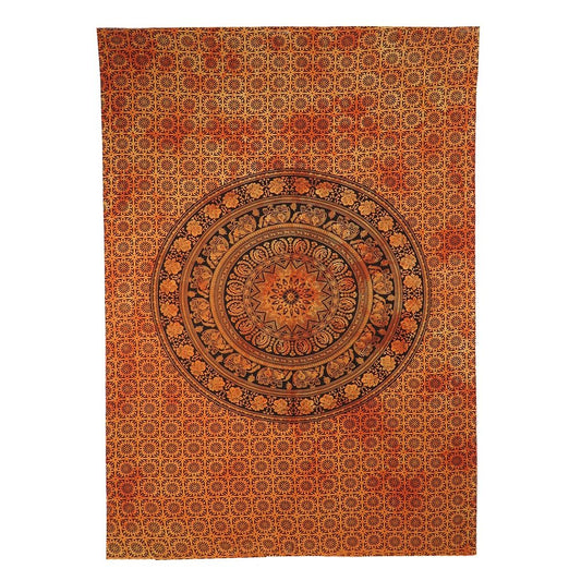 Orange And Black Floral Cotton Twin Flat Sheet HomeRoots