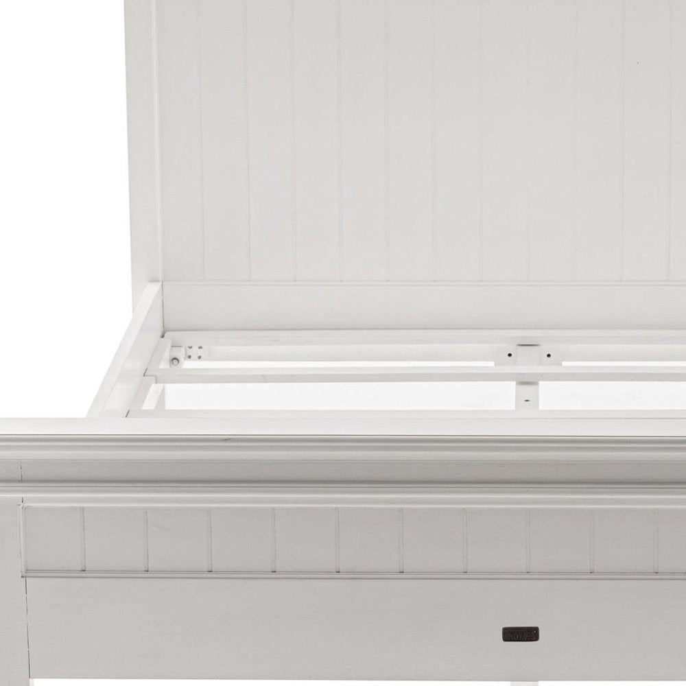 Classic White Panel Queen Size Bed HomeRoots