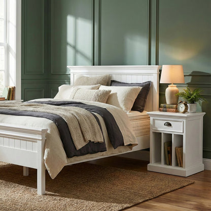 Classic White Panel Queen Size Bed HomeRoots