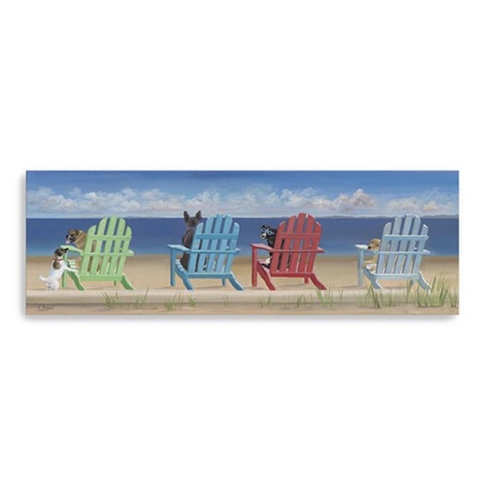 20" x 60" Dogs At The Beach Unframed Canvas Print Wall Art — view 12