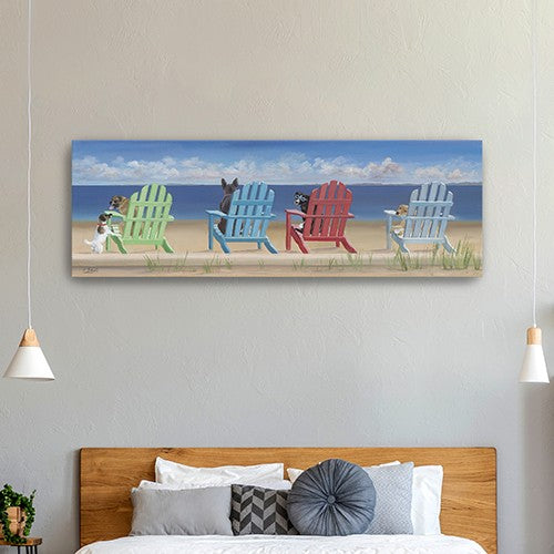 Dogs At The Beach Unframed Print Wall Art