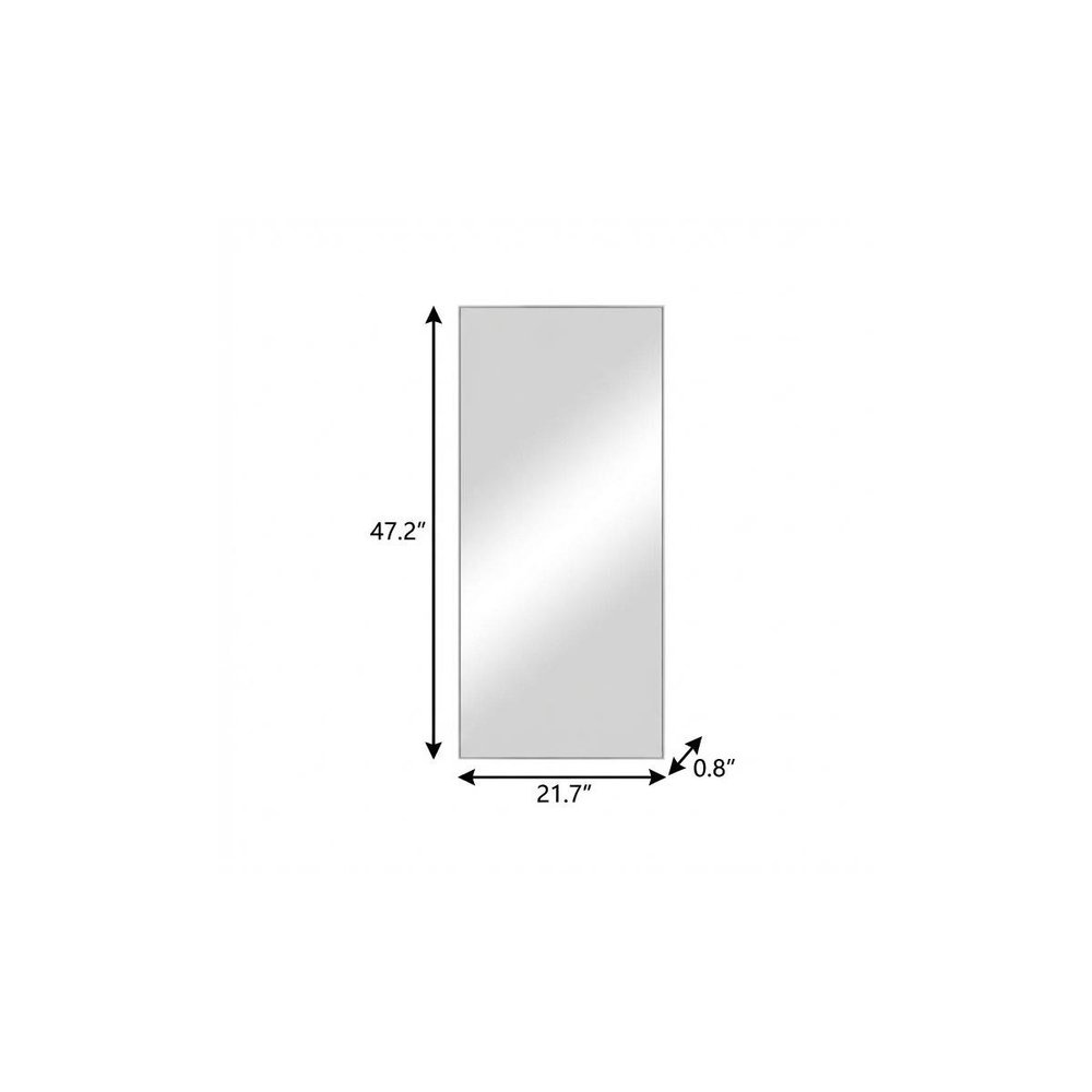 47" Silver Metal Accent Mirror HomeRoots