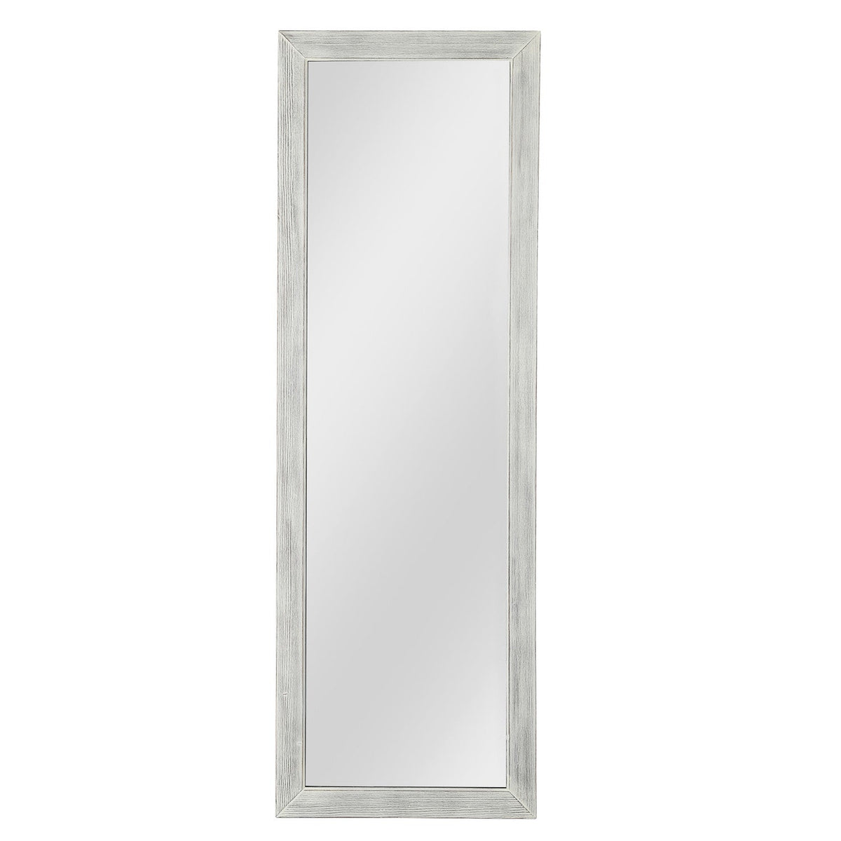 Brushed White Wooden Mirror HomeRoots