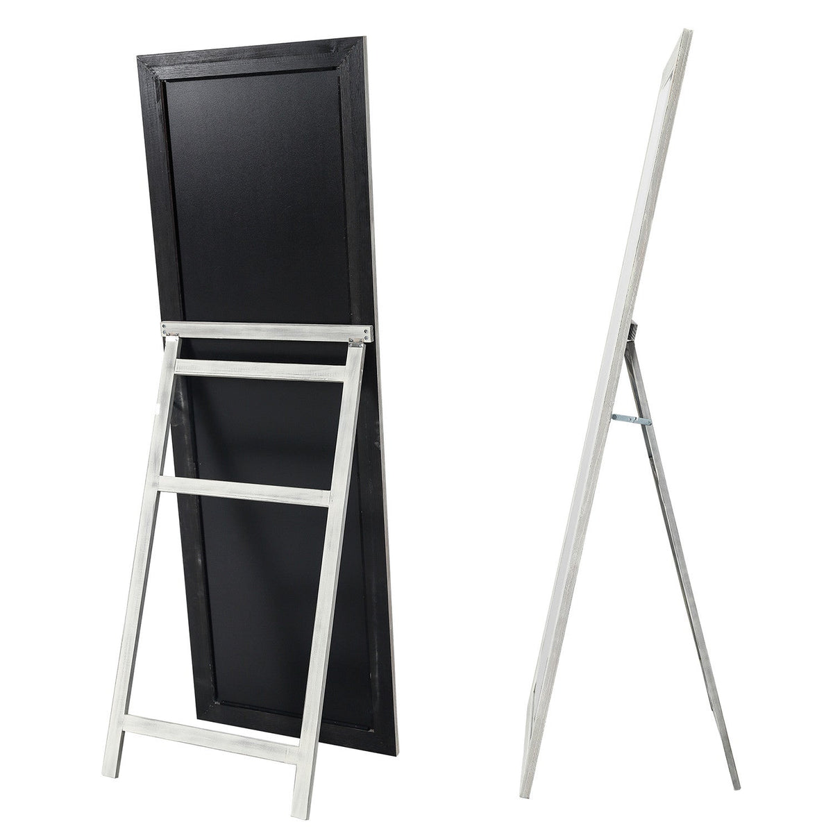 Brushed White Wooden Mirror — view 6