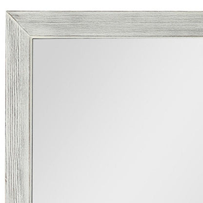 Brushed White Wooden Mirror HomeRoots