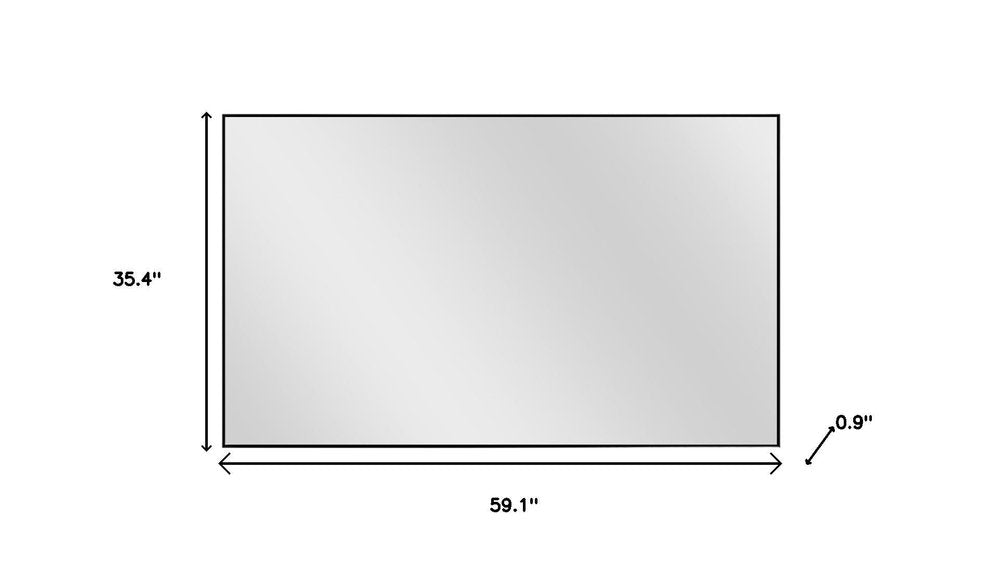 59" Black Metal Framed Full Length Hanging Mirror HomeRoots