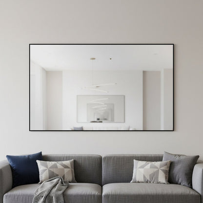 59" Black Metal Framed Full Length Hanging Mirror HomeRoots