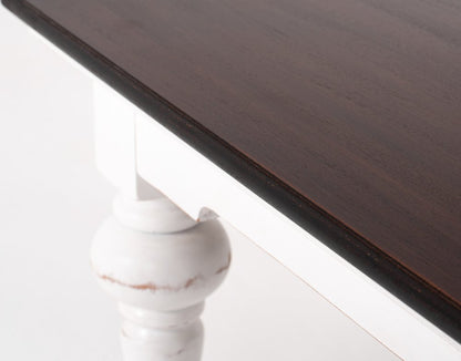 39" Brown and White Wood Square Distressed Coffee Table HomeRoots