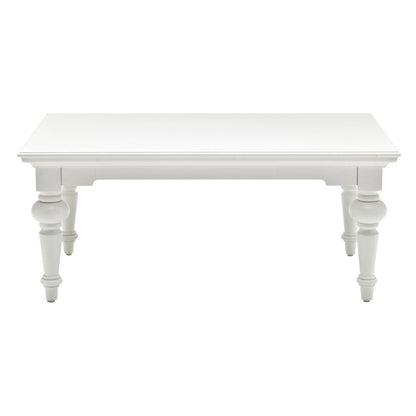 47" White Solid Wood Coffee Table HomeRoots