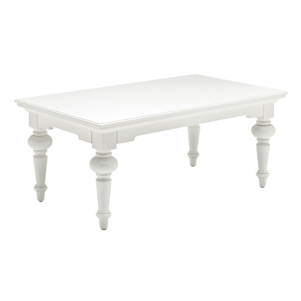 47" White Solid Wood Coffee Table — view 2
