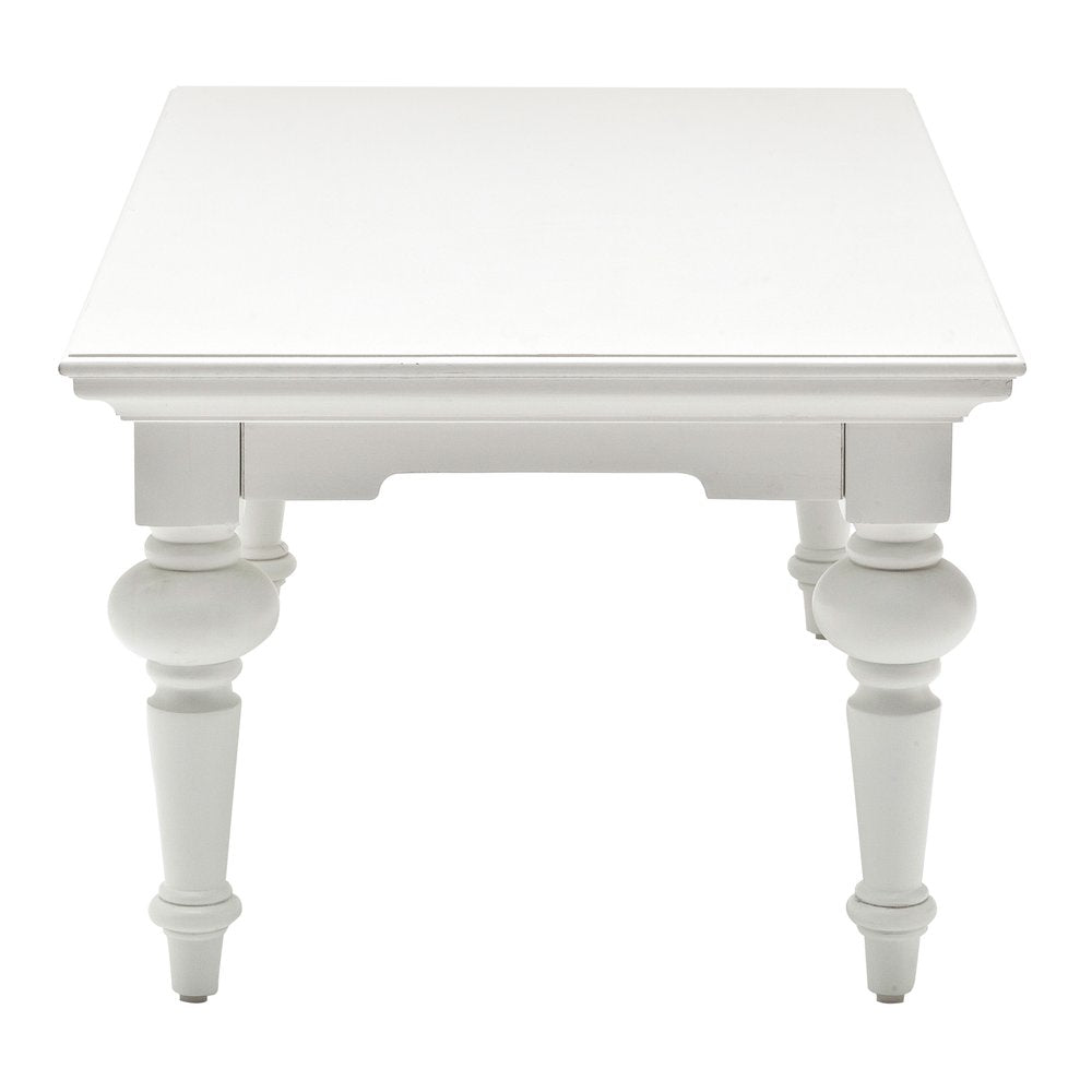 47" White Solid Wood Coffee Table — view 3