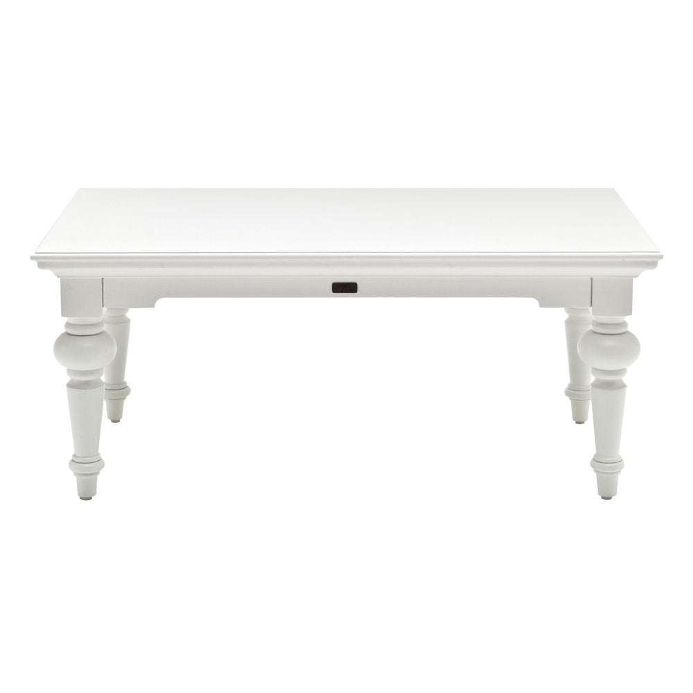 47" White Solid Wood Coffee Table HomeRoots