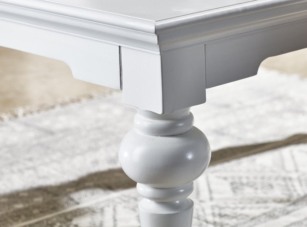 47" White Solid Wood Coffee Table HomeRoots