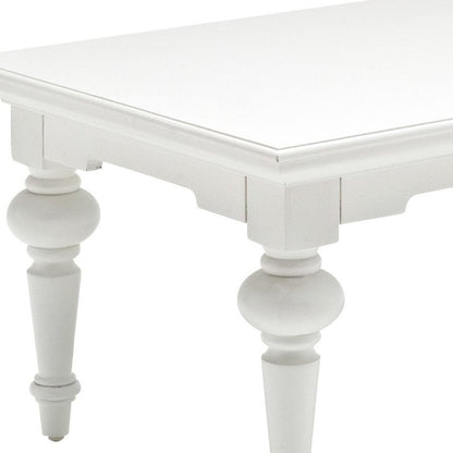 47" White Solid Wood Coffee Table HomeRoots