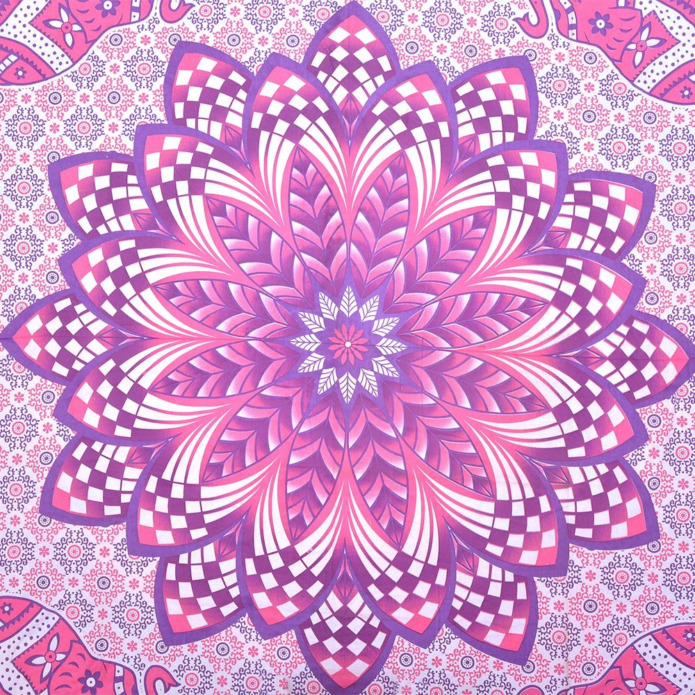 Pink and Purple Floral Cotton HomeRoots