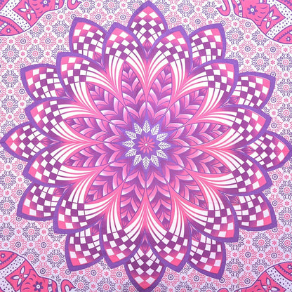 Pink and Purple Floral Cotton HomeRoots