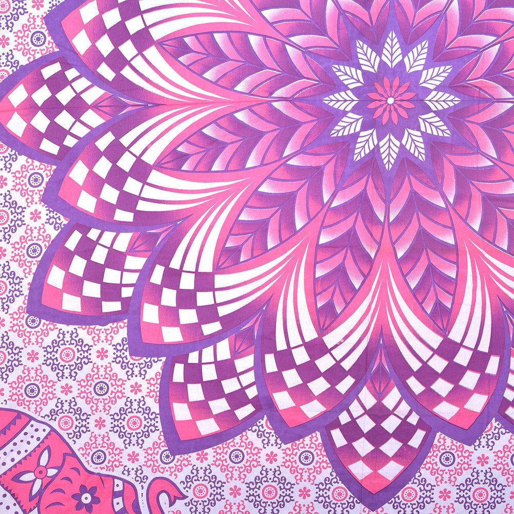 Pink and Purple Floral Cotton HomeRoots