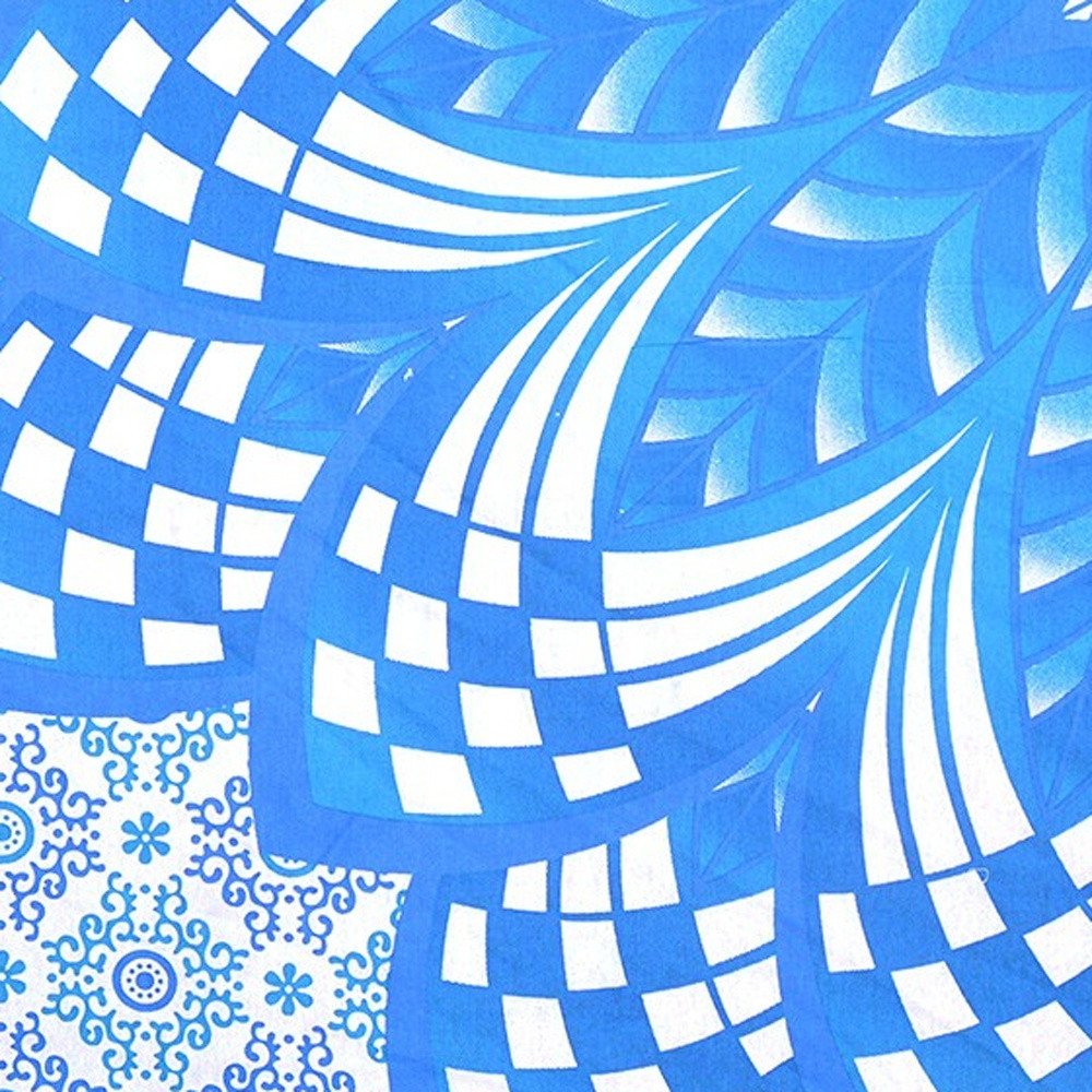 Blue and White Floral Cotton HomeRoots