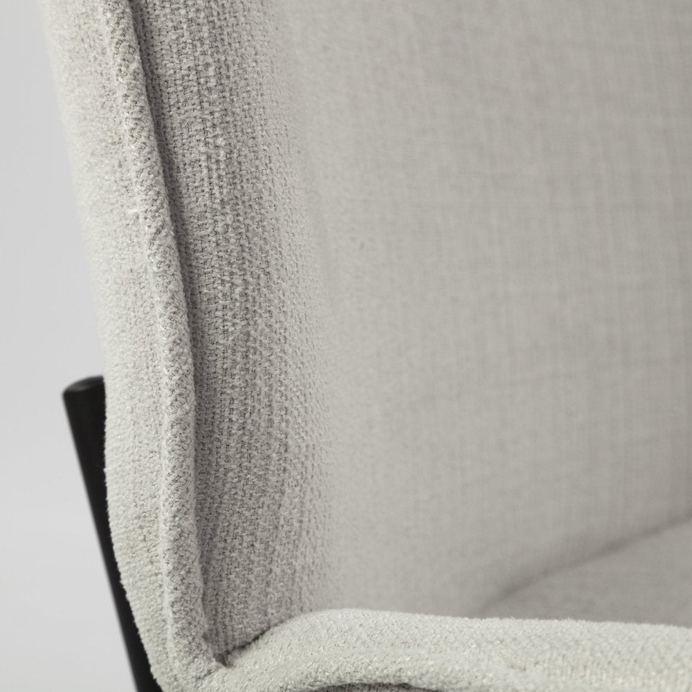 Set of Two White and Black Upholstered Fabric Dining Side Chairs HomeRoots
