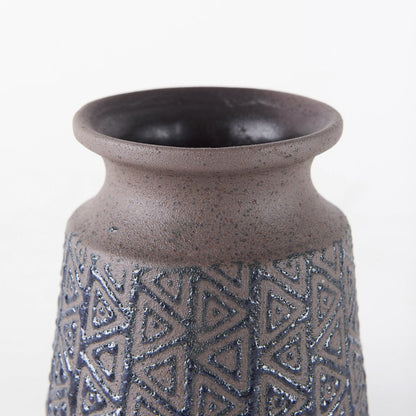6" Brown Abstract Cylinder Ceramic Table Vase HomeRoots