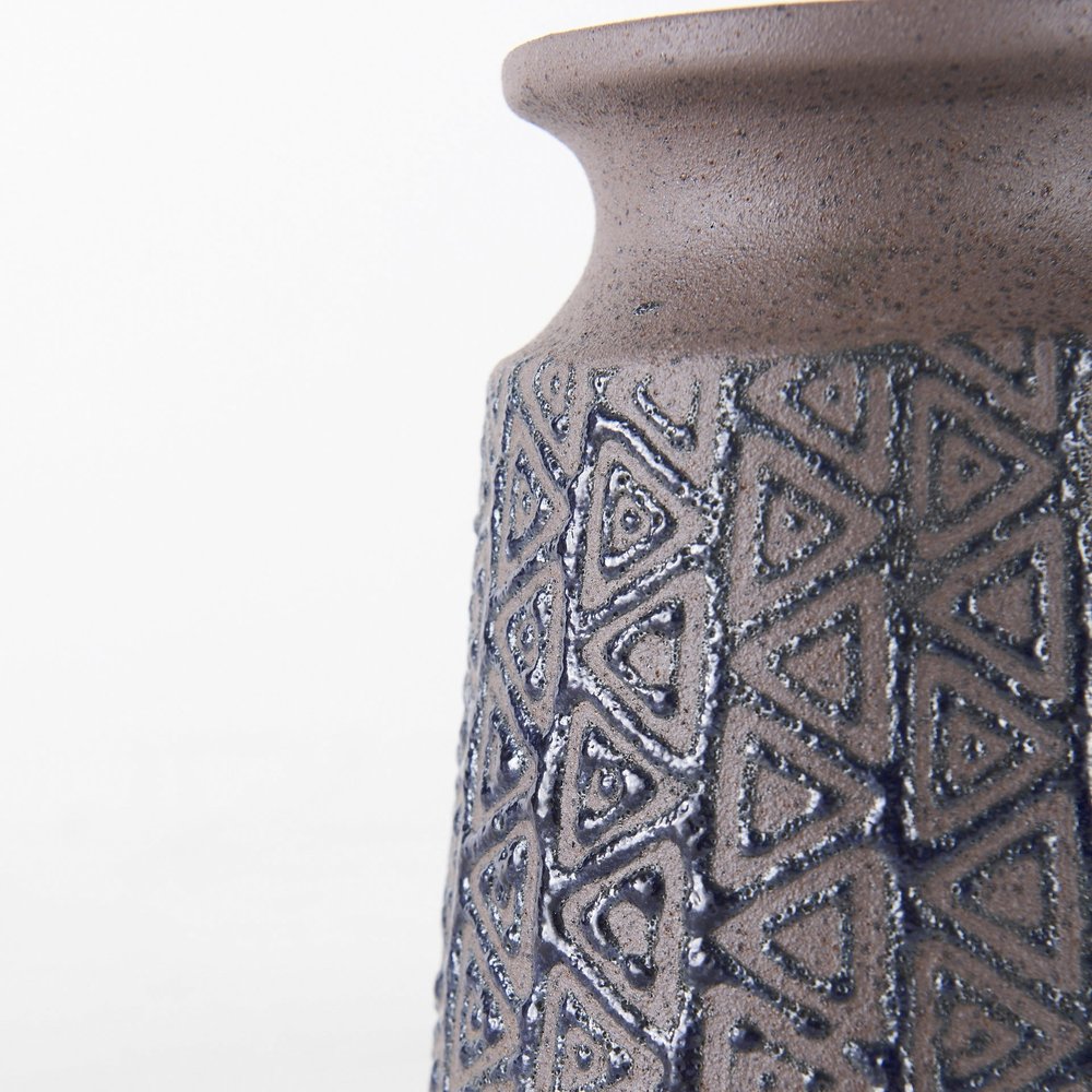 6" Brown Abstract Cylinder Ceramic Table Vase HomeRoots