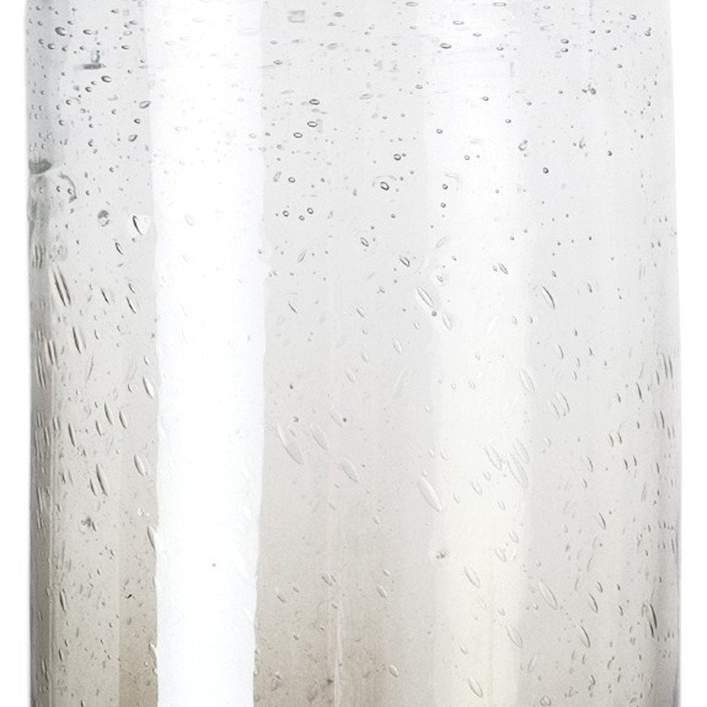 11" Gold Abstract Cylinder Crystal Glass Table Vase HomeRoots