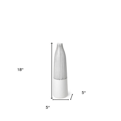 18" Black And White Abstract Cylinder Ceramic Table Vase HomeRoots