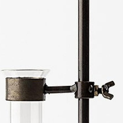 Set of Two Dark Brown Abstract Metal Cylinder Table Vases HomeRoots