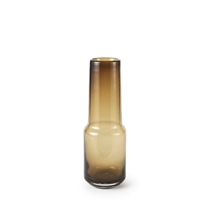12" Brown Cylinder Crystal Glass Table Vase HomeRoots