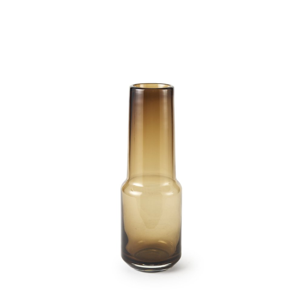 12" Brown Cylinder Crystal Glass Table Vase HomeRoots