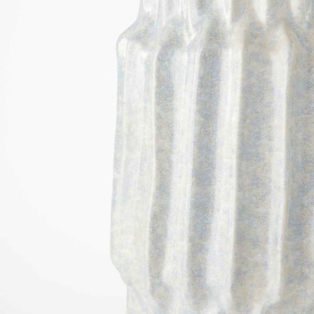 23" Gray Abstract Cylinder Ceramic Table Vase — view 4