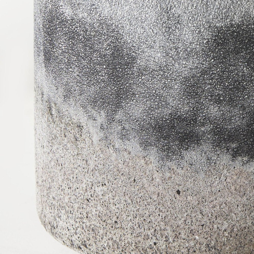 6" Brown And Black Abstract Cylinder Ceramic Table Vase HomeRoots