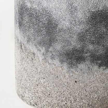 6" Brown And Black Abstract Cylinder Ceramic Table Vase HomeRoots